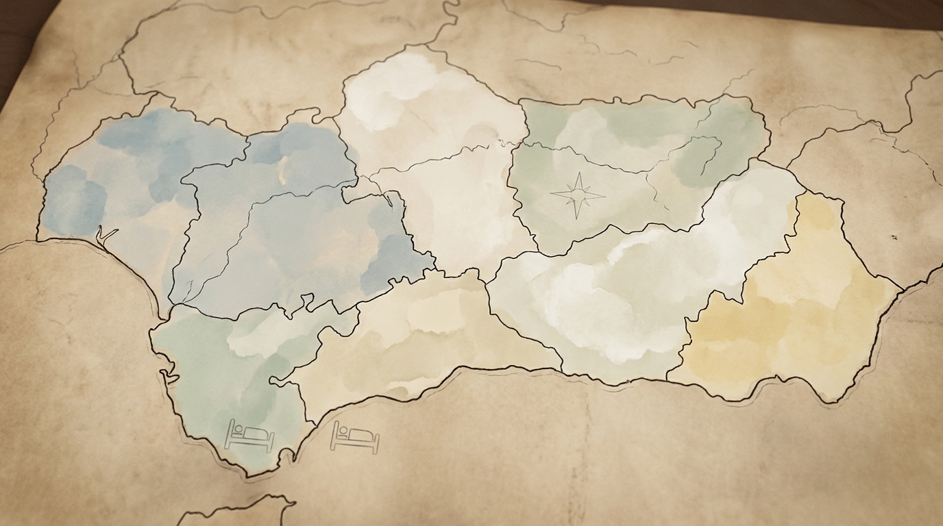 Bases de voyage en Andalousie (illustration map)